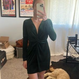 Von Maur Green suede dress